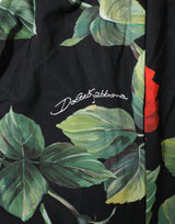 Dolce & Gabbana Black Floral Print One Piece Swimsuit Swimwear