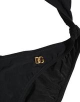 Dolce & Gabbana Black Cutout Logo One Piece Swimsuit Swimwear