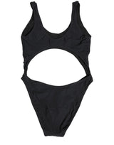 Dolce & Gabbana Black Cutout Logo One Piece Swimsuit Swimwear