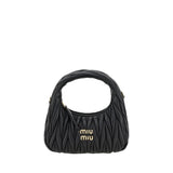 Miu Miu Black Calf Leather Bos Taurus Handbag