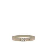 Dolce & Gabbana Gray Calf Leather Bos Taurus Regular Belt