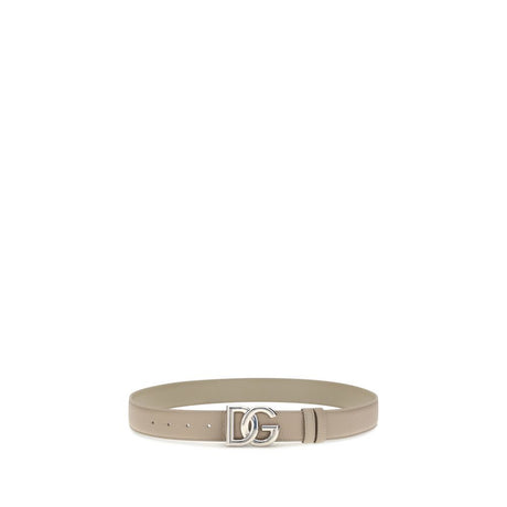 Dolce & Gabbana Gray Calf Leather Bos Taurus Regular Belt