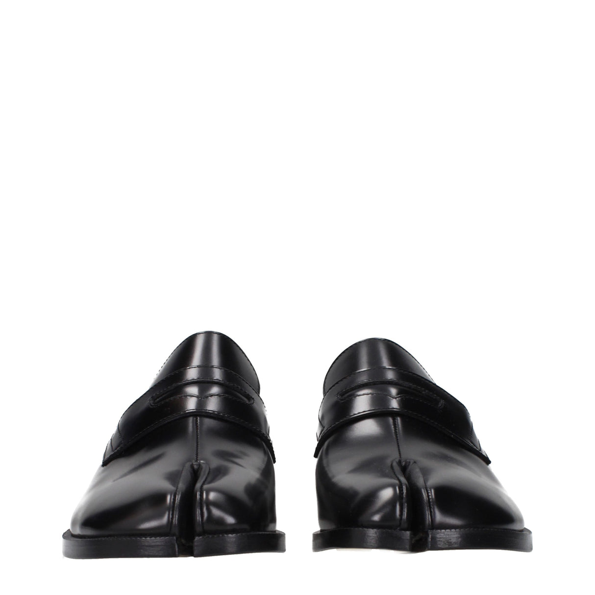 Maison Margiela Black Leather Slip-On Loafers