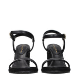 Gianvito Rossi Black Leather Wedge Sandals
