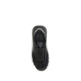 Dolce & Gabbana Black Calf Leather Bos Taurus Chunky Sneakers