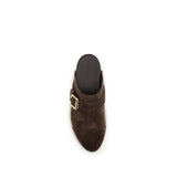 Chloé Brown Calf Leather Bos Taurus Clogs