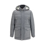Brunello Cucinelli Gray Cashmere Full-Length Jacket