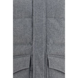 Brunello Cucinelli Gray Cashmere Full-Length Jacket