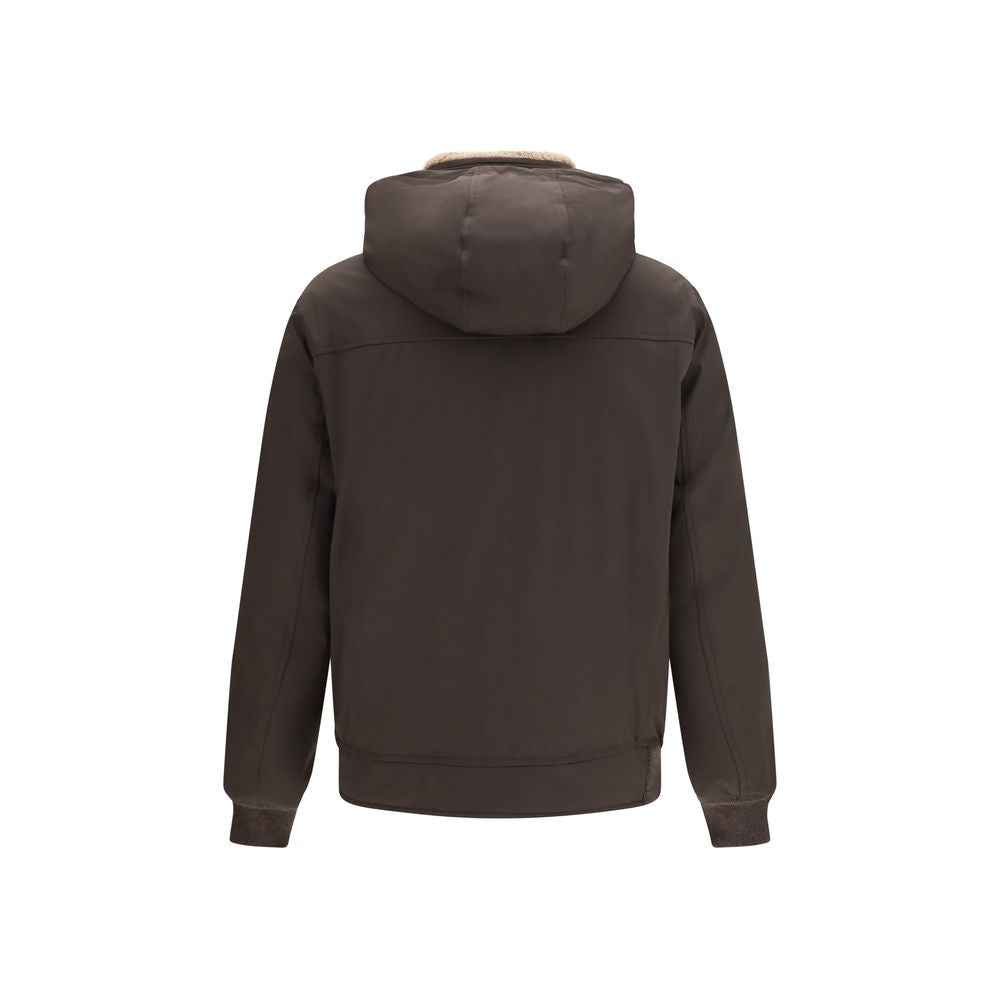 Brunello Cucinelli Brown Polyamide Shell Jacket