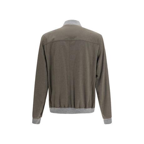 Brunello Cucinelli Bicolor Cashmere Bomber