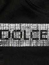 Dolce & Gabbana Black Grace Rhinestone HighWaist Denim Jeans