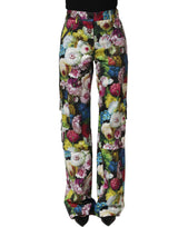Dolce & Gabbana Multicolor Floral High Waist Wide Leg Pants