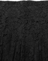 Dolce & Gabbana Black Floral Cut Out Lace A-line Mini Skirt