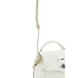 Zanellato White Calf Leather Bos Taurus Shoulder Bag