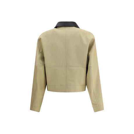 Givenchy Beige Cotton Leather Jacket