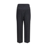 Valentino Black Silk Cropped Pants