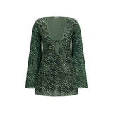 Oséree Bicolor Polyamide Casual Dress