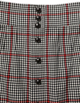 Dolce & Gabbana Gray Checkered High Waist A-line Mini Skirt