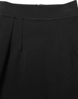 Dolce & Gabbana Black Nylon High Waist Fit Sheath Mini Skirt