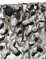 Dolce & Gabbana Silver Leopard Jacquard Mid Waist Mini Skirt
