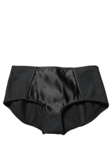 Dolce & Gabbana Black Low Waist Satin Culotte Hotpants Shorts