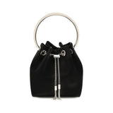 Jimmy Choo Black Cotton Shoulder Bag