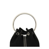 Jimmy Choo Black Cotton Shoulder Bag