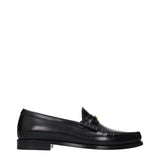 Celine Black Leather Slip-On Loafers