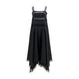 Ganni Black Silk Cocktail Dress