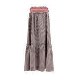 Ganni Brown Cotton Midi Skirt