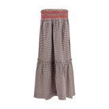 Ganni Brown Cotton Midi Skirt