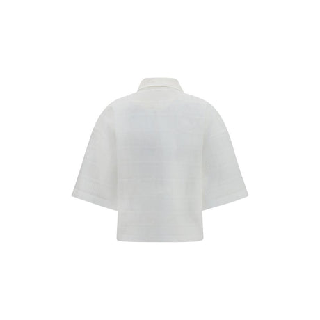 Brunello Cucinelli White Cotton Polo Shirt