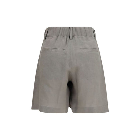 Brunello Cucinelli Bicolor Linen Bermuda Shorts