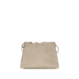 Brunello Cucinelli Beige Calf Leather Bos Taurus Shoulder Bag
