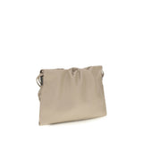 Brunello Cucinelli Beige Calf Leather Bos Taurus Shoulder Bag