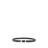Our Legacy Black Calf Leather Bos Taurus Thin Belt