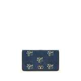 Valentino Garavani Blue Cotton Shoulder Bag