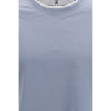 Brunello Cucinelli Blue Cotton T-Shirt