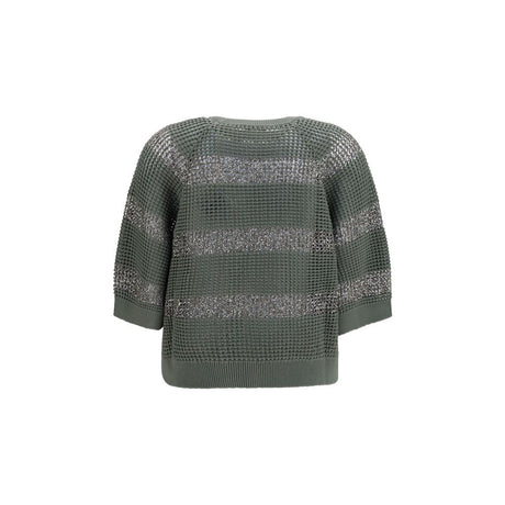 Brunello Cucinelli Bicolor Cotton Sweatshirt