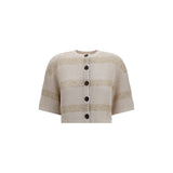 Brunello Cucinelli Beige Linen Cardigan