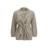 Brunello Cucinelli Beige Linen Cardigan