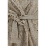 Brunello Cucinelli Beige Linen Cardigan
