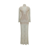 Rabanne Beige Polyamide Long Dress
