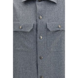 Brunello Cucinelli Gray Wool Oves Aries Shirt