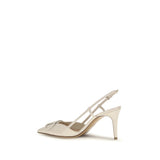 Valentino Garavani Beige Calf Leather Bos Taurus High Heel Pumps