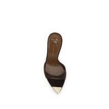 Giuseppe Zanotti Brown Calf Leather Bos Taurus Stiletto Heel Sandals