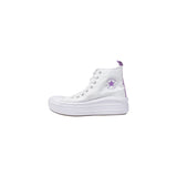 Converse White Fabric Platform Sneakers