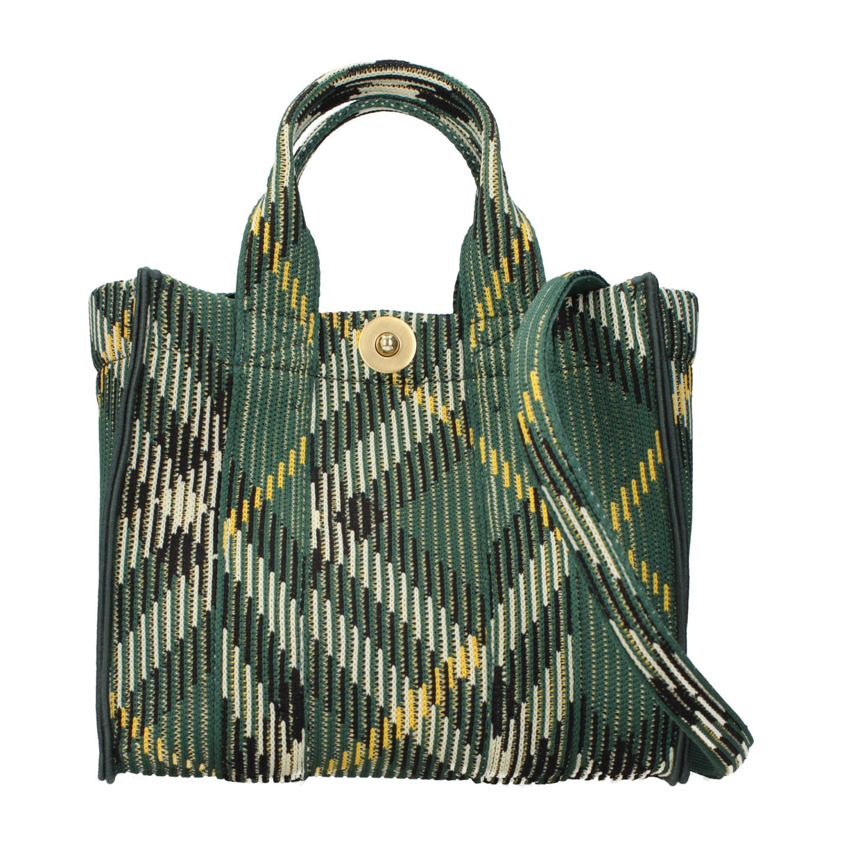 Burberry Green Fabric Handbag
