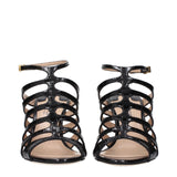 Tom Ford Black Leather Stiletto Heel Sandals