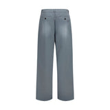 Miu Miu Gray Cotton Casual Pants